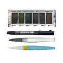 Zig Special Illustration Set GANSAI TAMBI Graphite 6colors Micron Pen 005,BRUSH2O Petit,Wink of Stella Brush Glitter for Manga Drawing Lettering & Calligraphy Professional Artist Quality. Japan