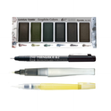 Zig Special Illustration Set GANSAI TAMBI Graphite 6colors Micron Pen 02,BRUSH2O Detailer,Wink of Stella Brush Glitter for Manga Drawing Lettering & Calligraphy Professional Artist Quality. Japan