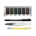 Zig Special Illustration Set GANSAI TAMBI Graphite 6colors Micron Pen 05,BRUSH2O Detailer,Wink of Stella Brush Glitter for Manga Drawing Lettering & Calligraphy Professional Artist Quality. Japan