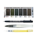 Zig Special Illustration Set GANSAI TAMBI Graphite 6colors Micron Pen 08,BRUSH2O Detailer,Wink of Stella Brush Glitter for Manga Drawing Lettering & Calligraphy Professional Artist Quality. Japan