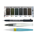 Zig Special Illustration Set GANSAI TAMBI Graphite 6colors Micron Pen 08,BRUSH2O Petit,Wink of Stella Brush Glitter for Manga Drawing Lettering & Calligraphy Professional Artist Quality. Japan