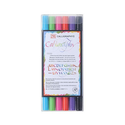 ZIG CALLIGRAPHY Ⅱ 6 color set 6VA