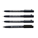 Zig FUDEBIYORI PIGMENT 010 Black & CARTOONIST MANGAKA 01, 03,05 1 Brush Pen and 3 Fineliner Pens 010 BLACK Illustration Special Set Flexible Brush Tip