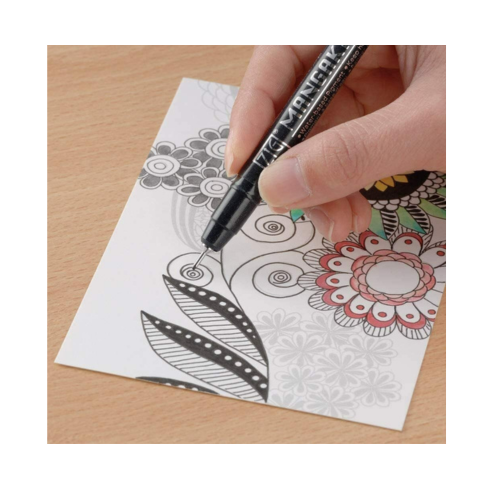 Zig Special Set Posterman Black & Mangaka Fineliner 003 Pen for Mandala Sketching Outlining Doodling Calligraphy Journaling Use on Planners Hand-Lettering Card Making especially on Cards.
