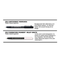 Zig KURETAKE Special Set, Illustration Basic Set 1 Black Markers And 1 White Brush Pen [CNM-003,CBK-55P] for Manga Drawing, Lettering and Calligraphy, Professional Artist Quality.Made in Japan