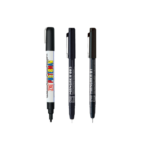Zig Special Set Posterman Black & Mangaka Fineliner 003,01 Pen for Mandala Sketching Outlining Doodling Calligraphy Journaling Use on Planners Hand-Lettering Card Making especially on Cards.