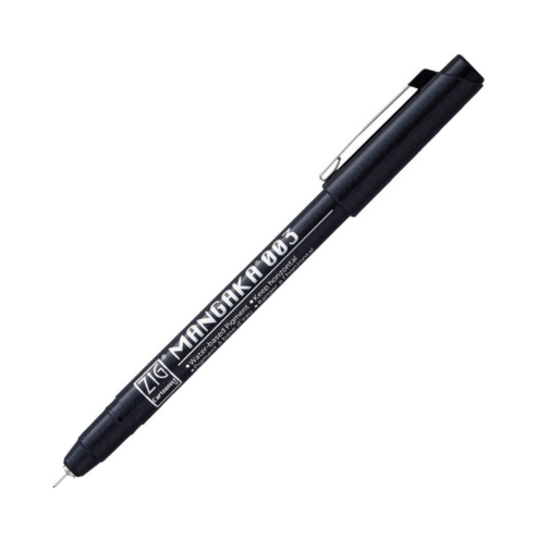 Zig Special Set Posterman Black & Mangaka Fineliner 003,01 Pen for Mandala Sketching Outlining Doodling Calligraphy Journaling Use on Planners Hand-Lettering Card Making especially on Cards.