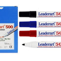 Leaderart Whiteboard Marker Of Bullet Tip Black Ink Set of 12. MADE IN Malaysia