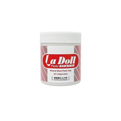 Padico La Doll Paste Natural Stone Clay 300 g – Air-Dry Paste for Plaster-Like Finishes on Sponge, Wood, Cardboard & Cloth – Ideal for Dioramas, Repairs & Backgrounds – Made in Japan