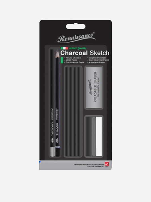 Renaissance Charcoal Sketch Set (Set of 6)
