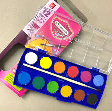 Masterart Premium Grade Water Colour Cake 12C with brush (Plastic Box) Made in Thailand
