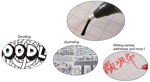 OHTO Fude 1.5mm Ballpoint Pen, Red (CFR-150FB-Red)