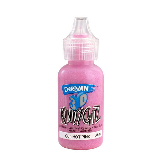 Derivan Kindy Glitz Hot Pink  - Glitter Glue