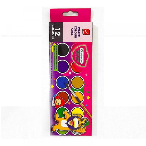 Masterart Premium Grade Water Colour Cake 12C (Paper Box) Made in Thailand