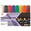 ZIG POSTERMAN WET-WIPE Big & Broad 8 colors set