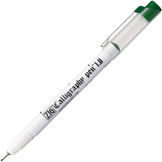 ZIG CALLIGRAPHY PEN 1.0 Oblique Tip040 GREEN