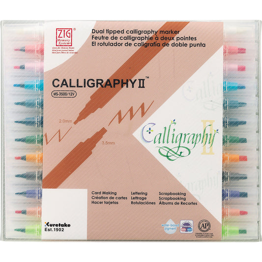 ZIG MEMORY SYSTEM CALLIGRAPHY II 12 colors set
