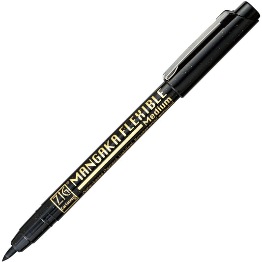 ZIG CARTOONIST MANGAKA FLEXIBLE Medium 010 BLACK