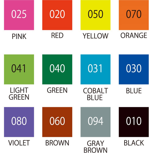 ZIG FUDEBIYORI 12 colors set