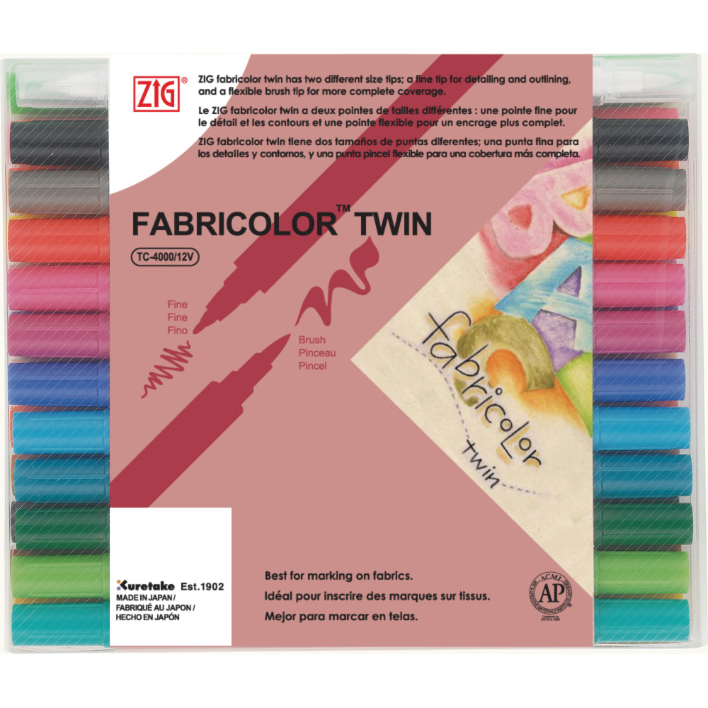 ZIG FABRICOLOR TWIN 24 colors set