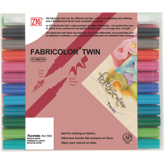 ZIG FABRICOLOR TWIN 24 colors set