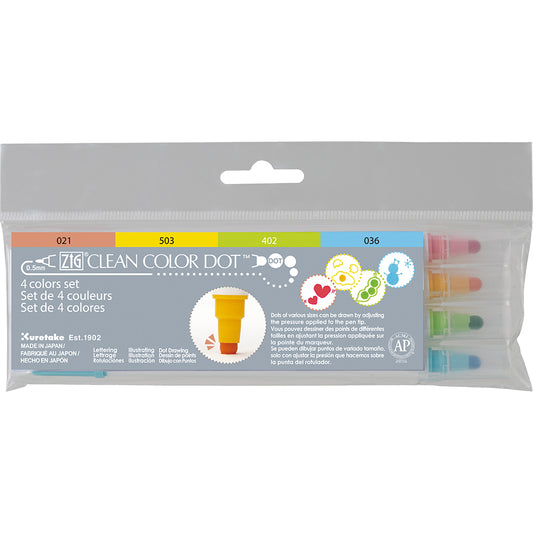 ZIG CLEAN COLOR DOT 4 COLOR SET