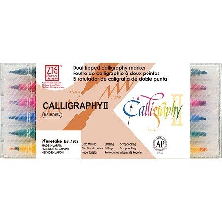 ZIG MEMORY SYSTEM CALLIGRAPHY II 6 colors set