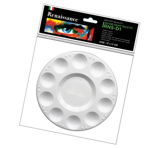 Renaissance Color Palette, Round Watercolor Palette RNS-D1,11-well color palette, size 17cm. PACK OF 1