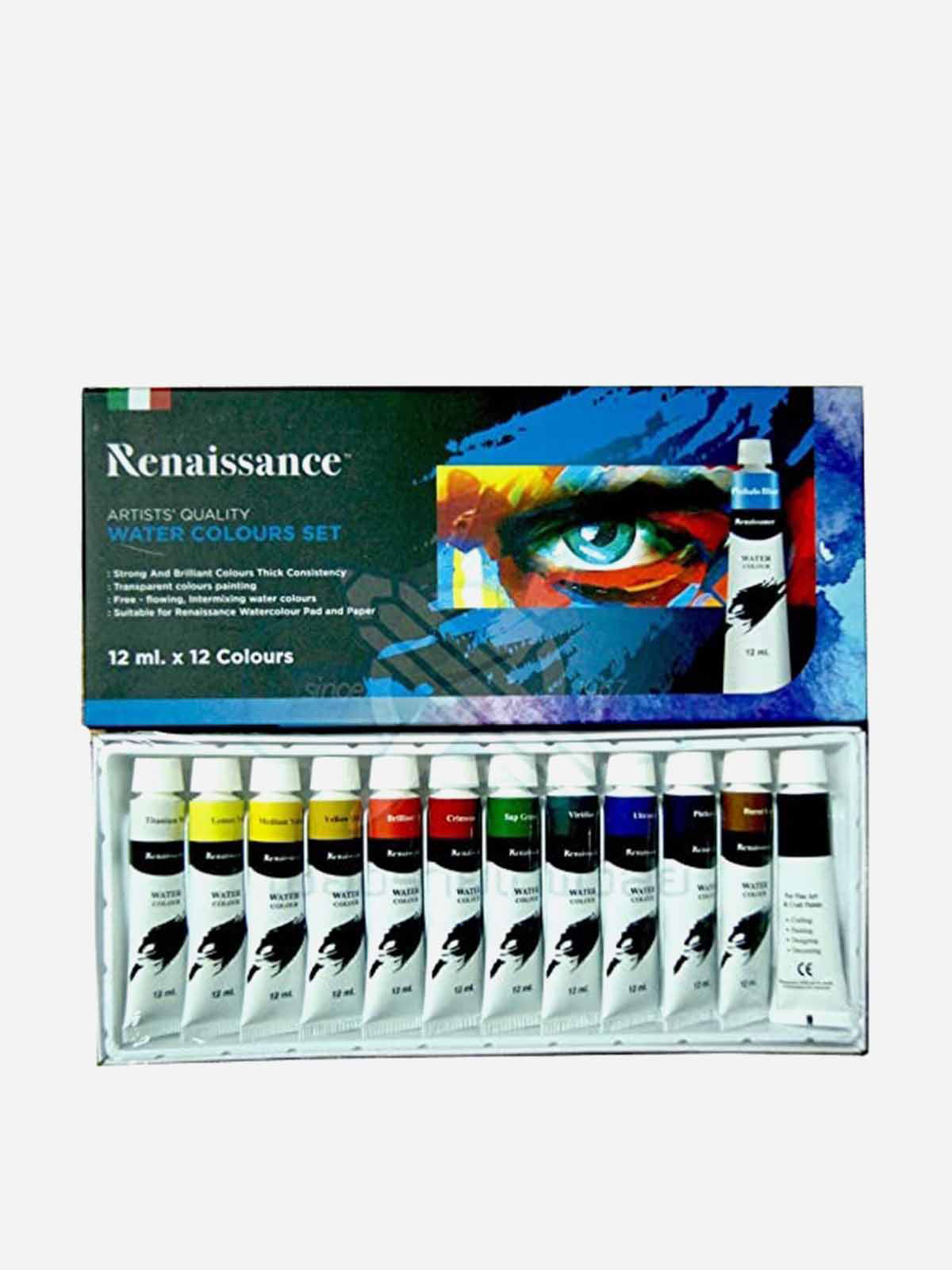 Renaissance Watercolor Set (Set of 12, 12 ml)