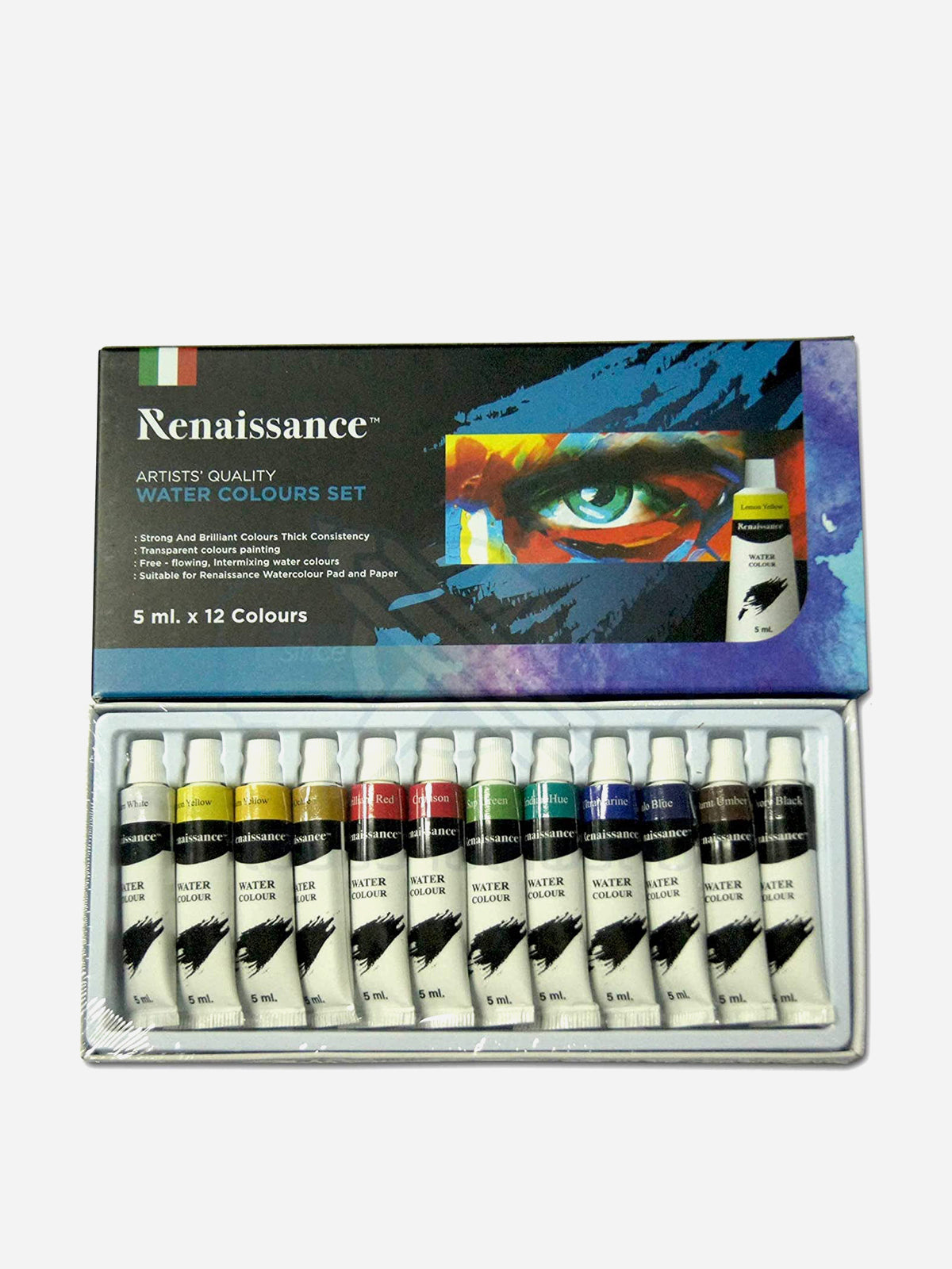 Renaissance Watercolor Set (Set of 12, 5 ml)